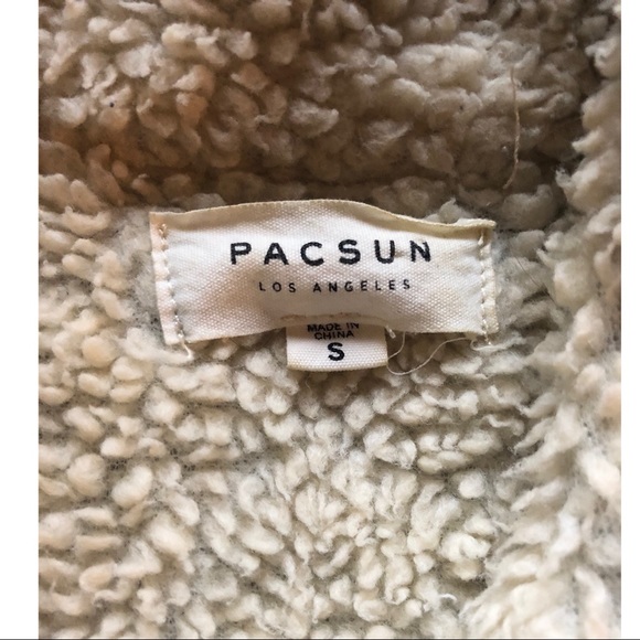 Pacsun Los Angeles Embroidered Sherpa Denim Coat - Picture 12 of 14